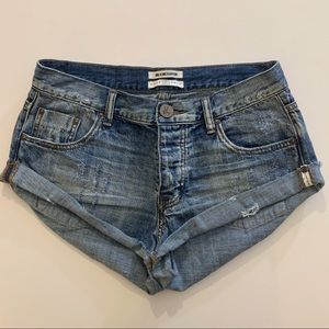 One Teaspoon Bandits Distressed Jean Shorts
